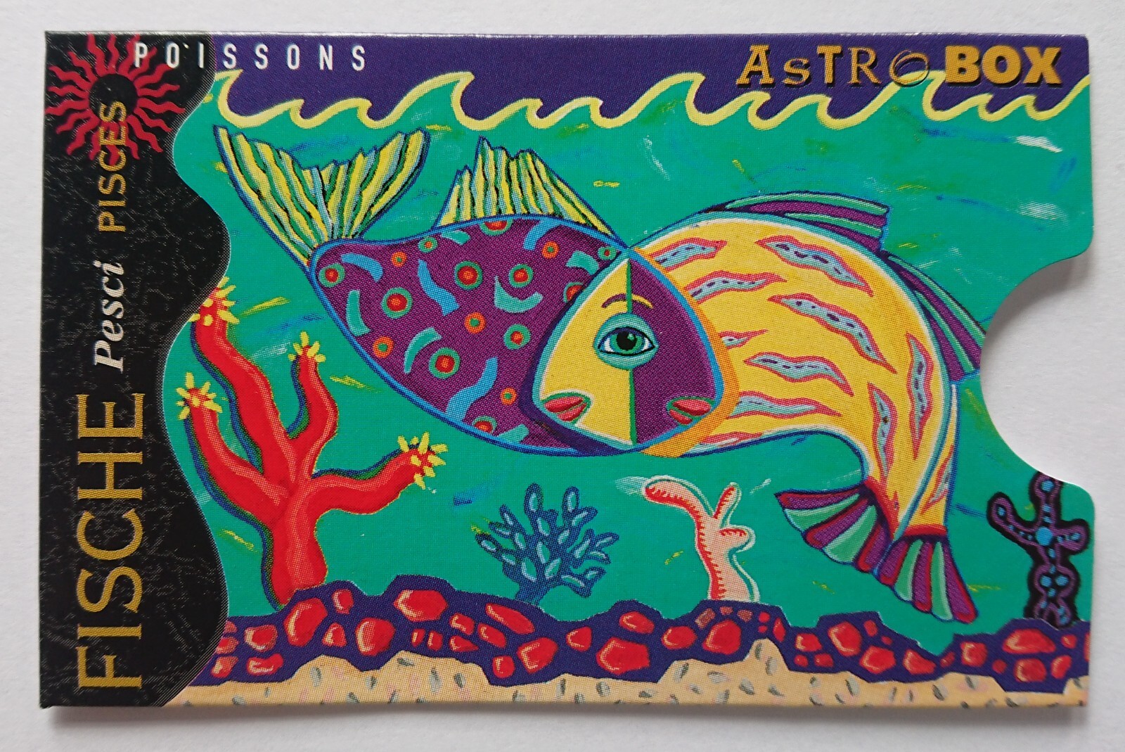 Titulaire Cardbox Carte de Téléphone, Ec Astrobox Signe Du Zodiaque Poisson