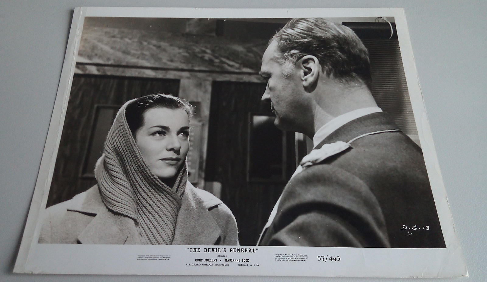 MARIANNE KOCH CURT JURGENS in The Devil's General '57 WWII HEADSCARF