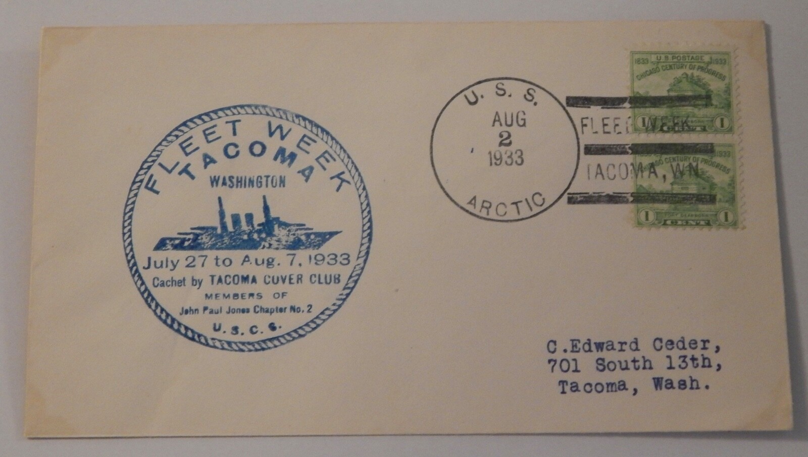 USS Arctic (AF 7) fleet week Tacoma Washington August 2 1933