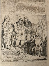 Very Pretty Engraving, Caricature of The Tavern, Shakespeare, James Gillray 18th