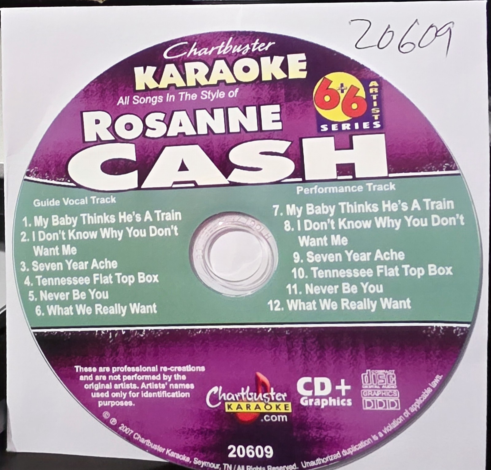 20609 ROSANNE CASH         CHARTBUSTER  KARAOKE CDG  LOT LONG DRIVE