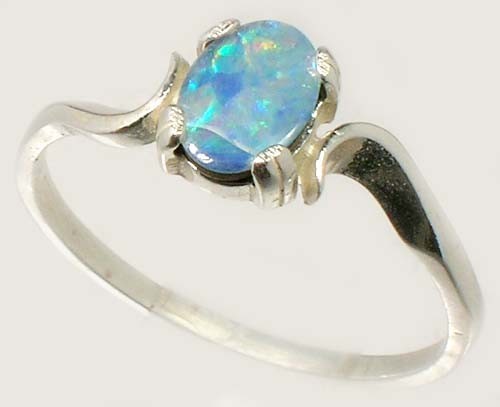 Antique Australian Black Opal Ring Ancient Persia Rome Lightening Greek Prophecy