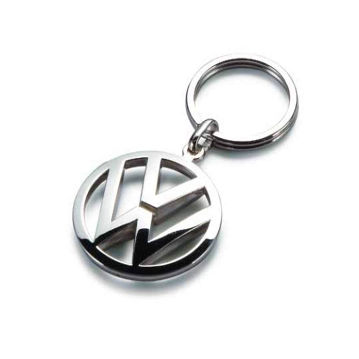Volkswagen Metal Key Chain Keyring Fob Silver Small