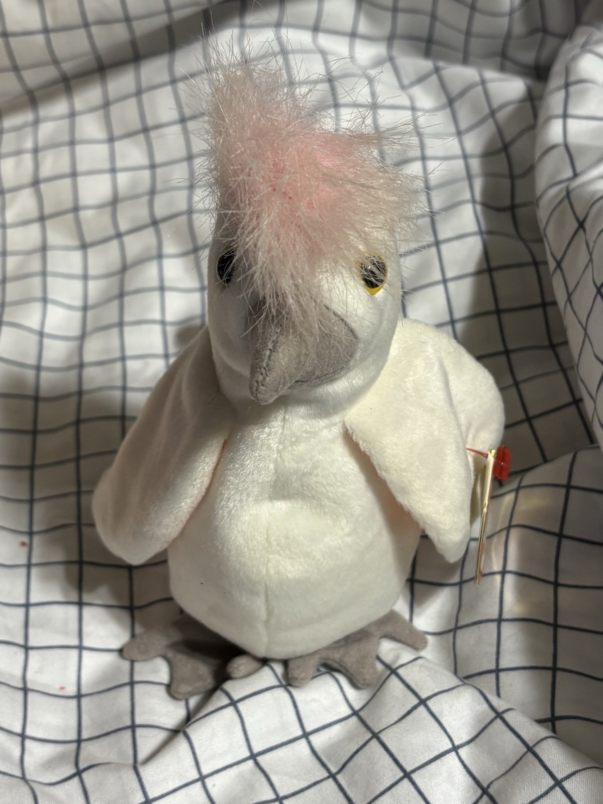 Ty Beanie Baby KuKu Cockatoo Plush Retired Original Ages 3+, 3-4 & 8-11