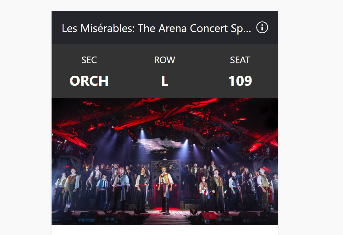 Les Miserables Tickets - Radio City Music Hall, NYC