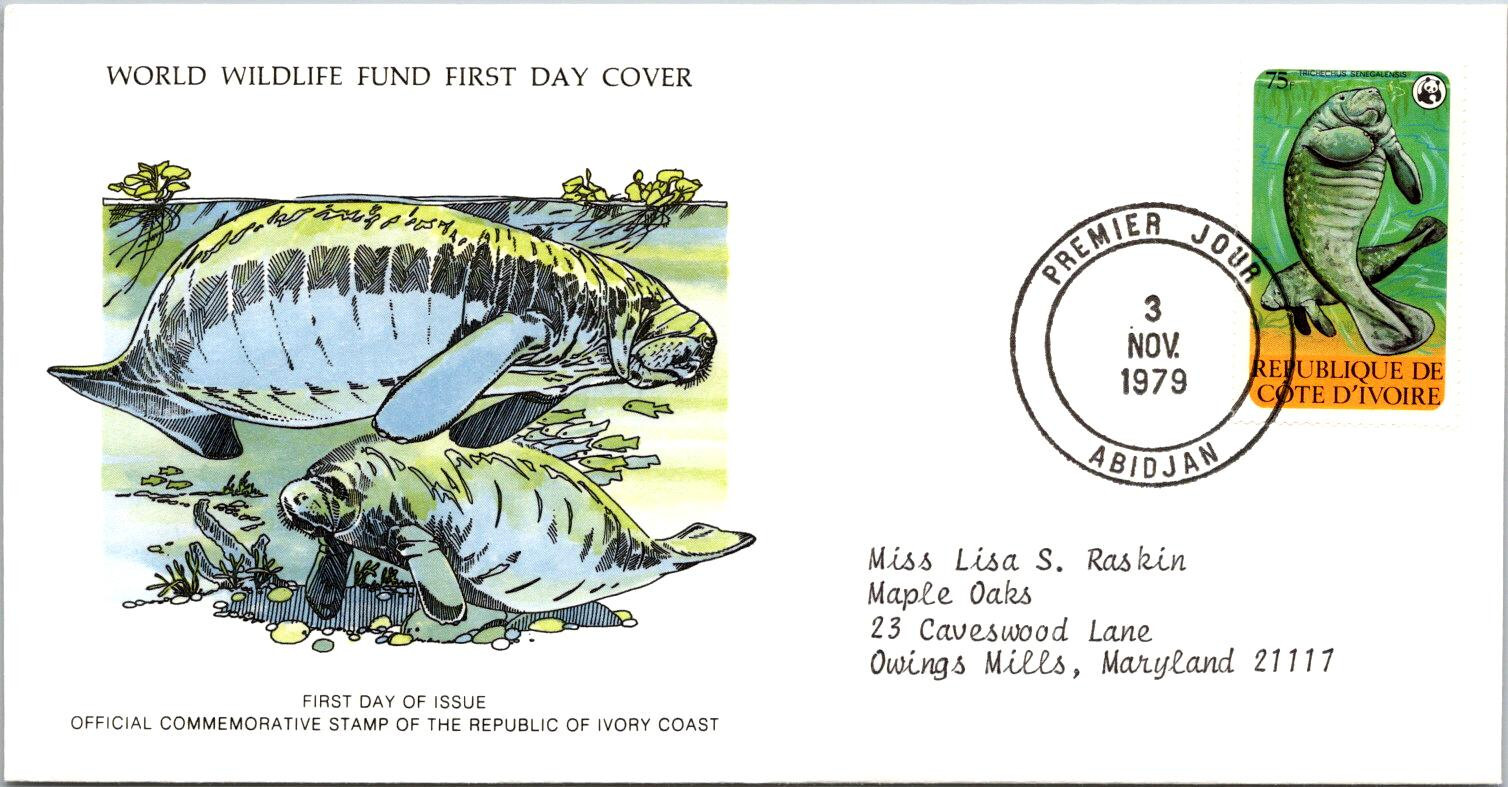 FDC Republique de Cote D'Ivoire - Manatee Official Comm. Stamp 1979 - A00050