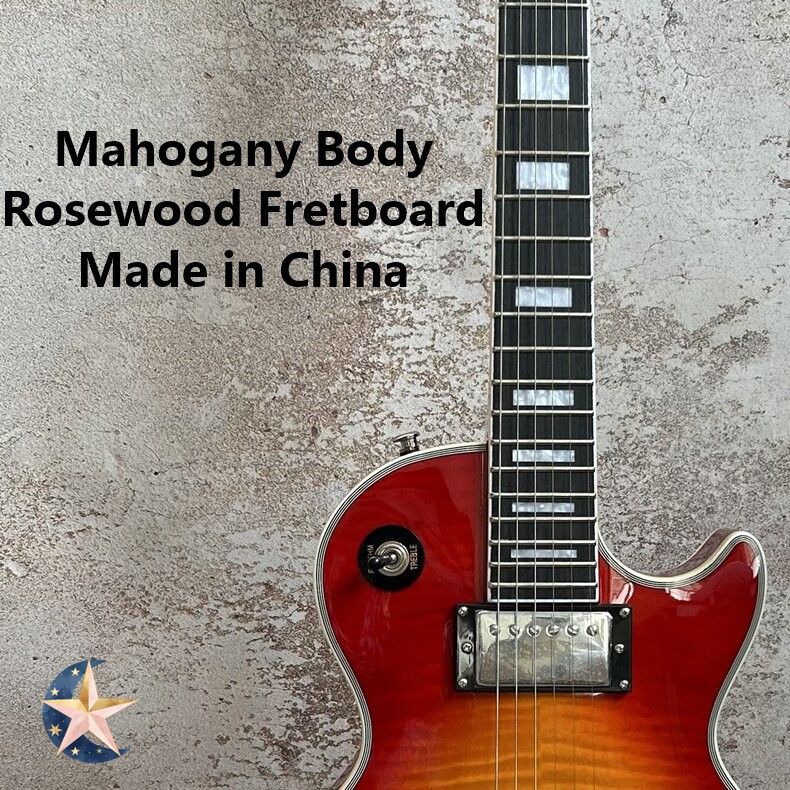 6-String Electric Guitar with Mahogany Body, Chrome Parts - Hot Selling