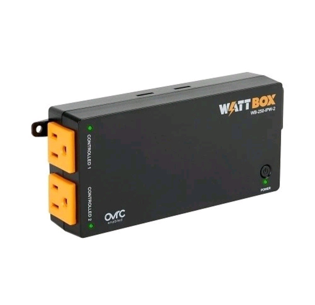 WattBox WB-250-IPW-2 Power Module 2 Outlets OVRC Enabled Black Orange