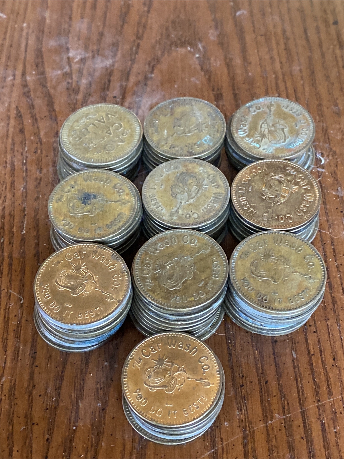 Bulk Lot Of 95 THE CAR WASH CO YOU DO IT BEST BUGGY RWM TOKEN COIN NO CASH VALUE