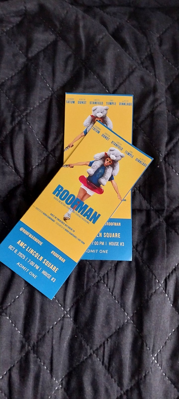 Roofman the  MOVIE Memoribilia Ticket  EXCLUSIVE LIMITED 