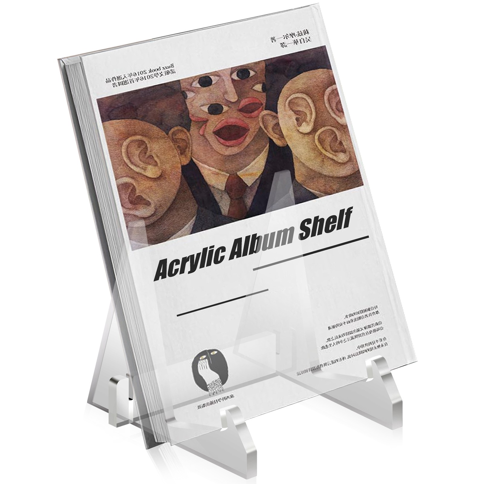Vinyl Record Storage Holder Acrylic Record Display Stand Portable Book6398