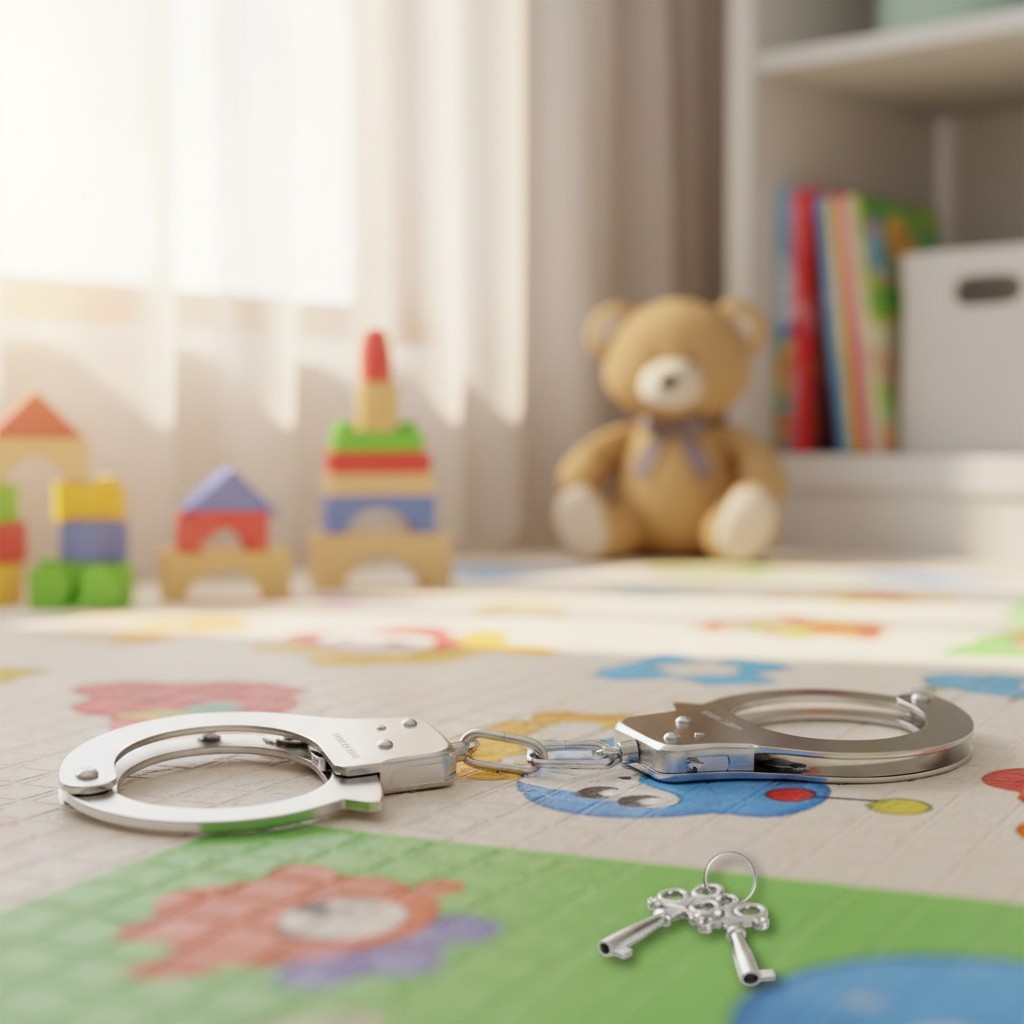 Adjustable Metal Handcuffs with Keys for Costume Play - Safe and Realistic Props