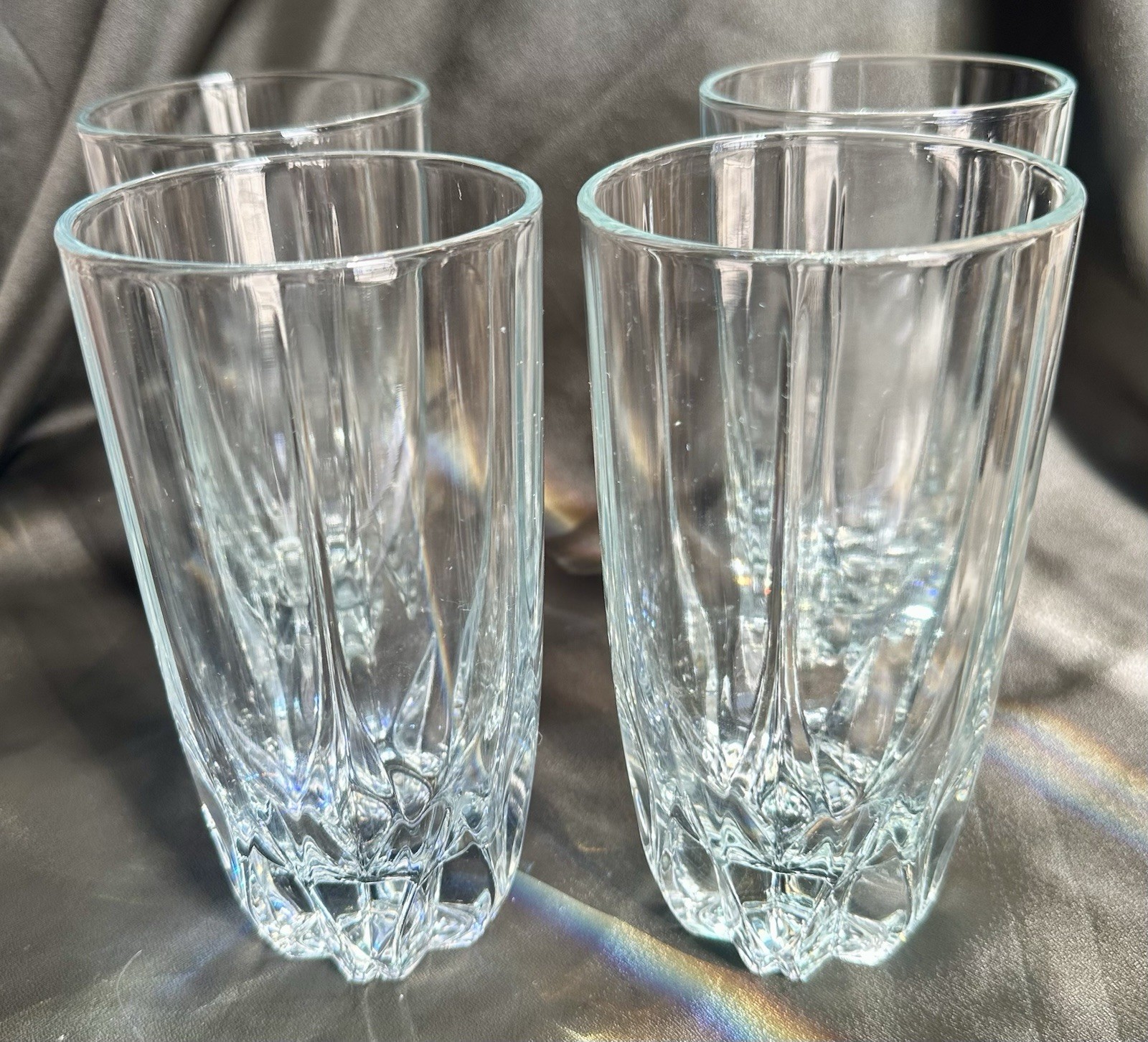 Mikasa Apollo Highball Cooler Crystal Glasses - 6 1/8” Set of 4