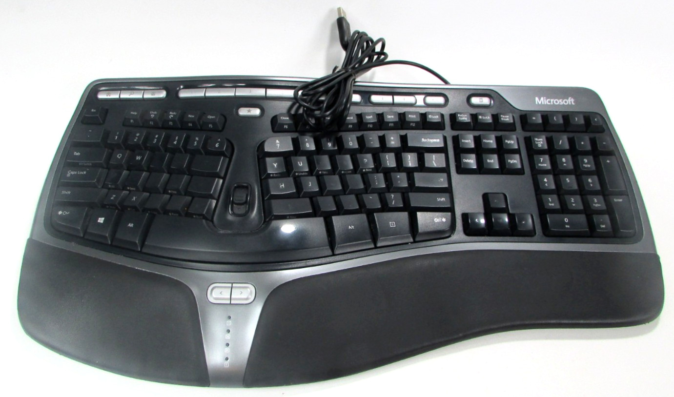 Microsoft Natural Ergonomic Keyboard 4000 v1.0 1048 USB Wired ~ Tested & Works ~