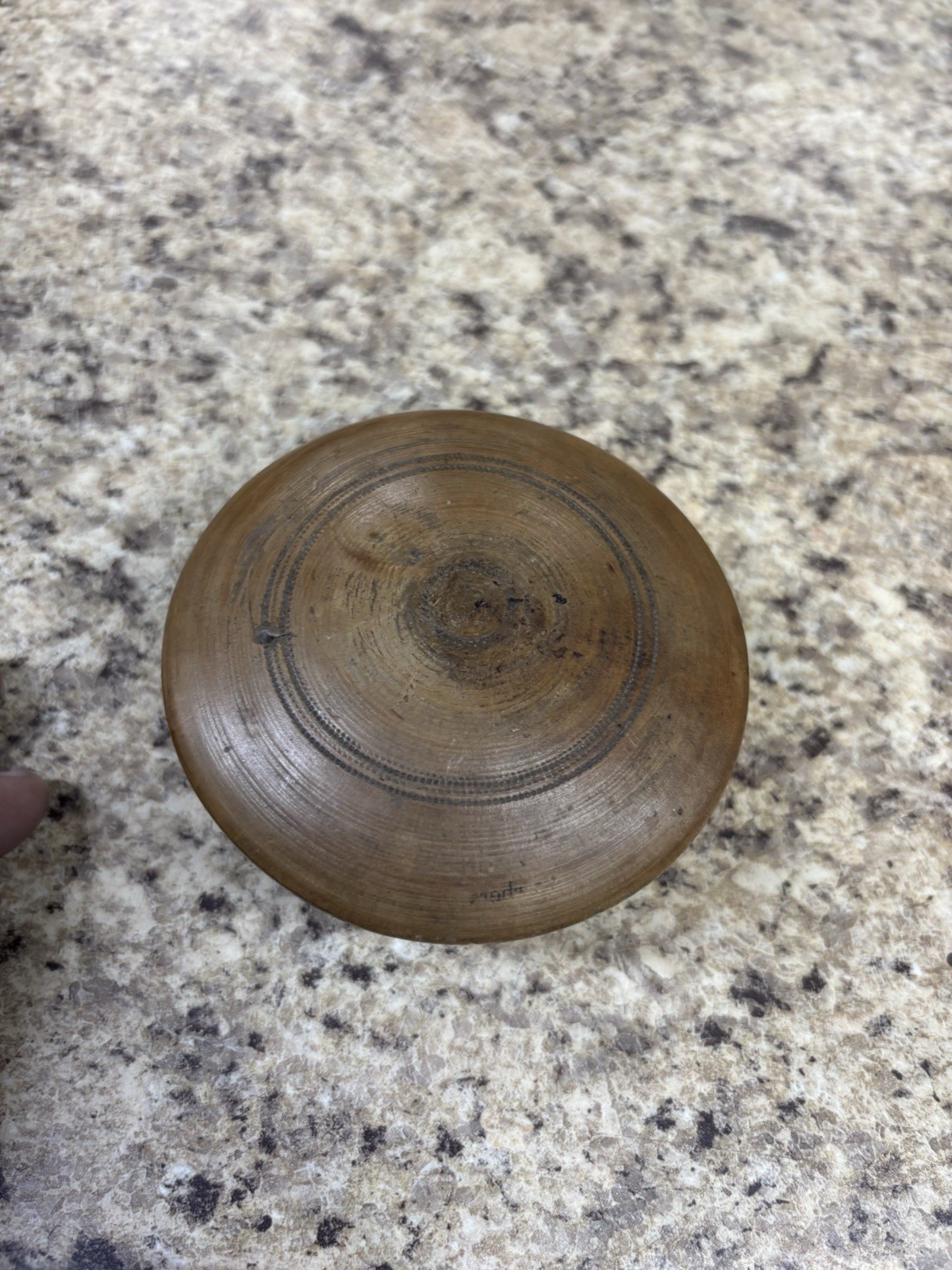 Antique Treenware Turned Wooden Treen Canister Container great surface 