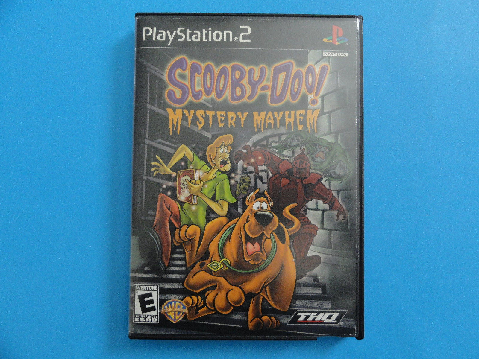 PS2 SCOOBY-DOO MYSTERY MAYHEM - ORIGINAL COVER ART IN BLOCKBUSTER VIDEO CASE