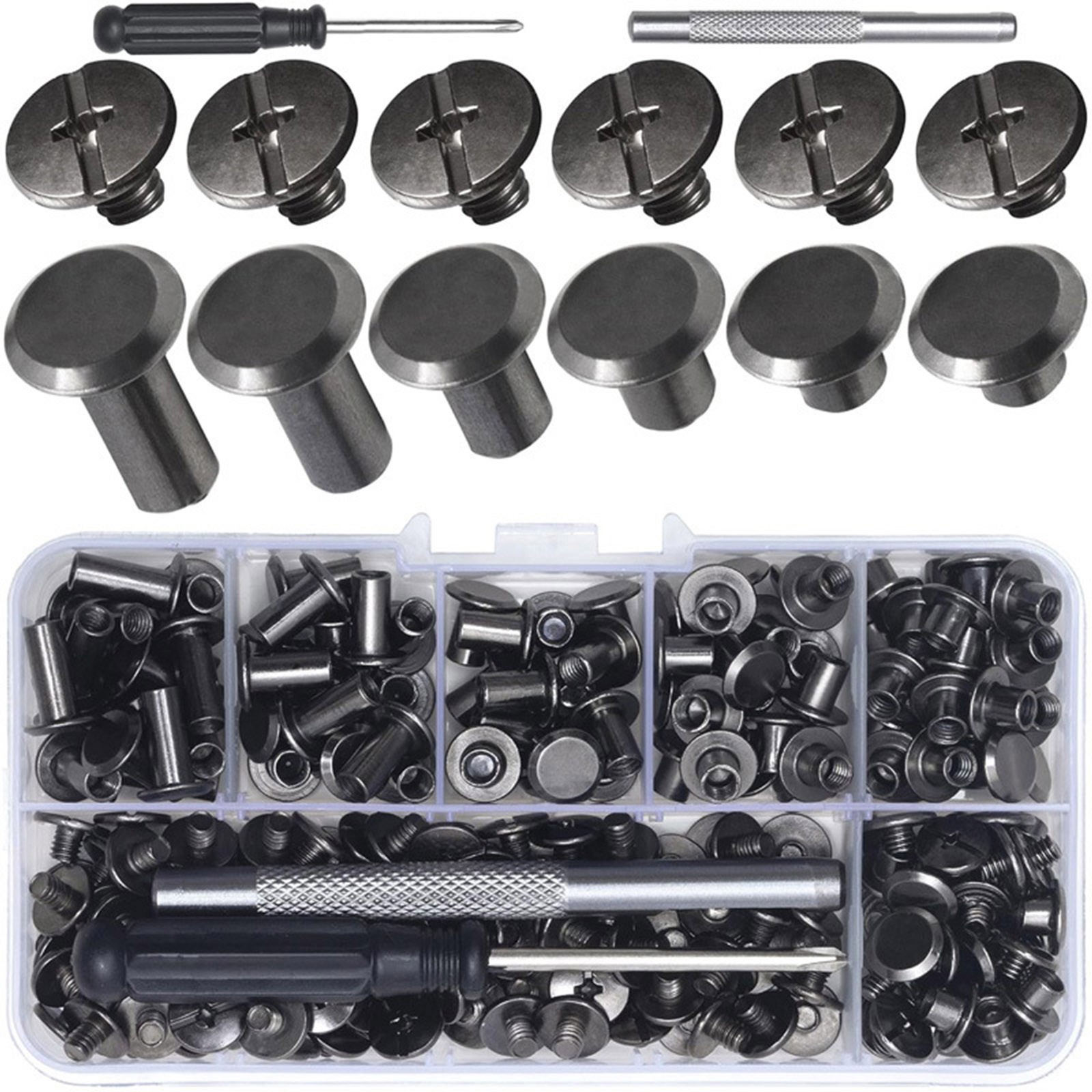110set/pack No-pattern 6 sizes Chicago Screws For Home DIY Leather Working