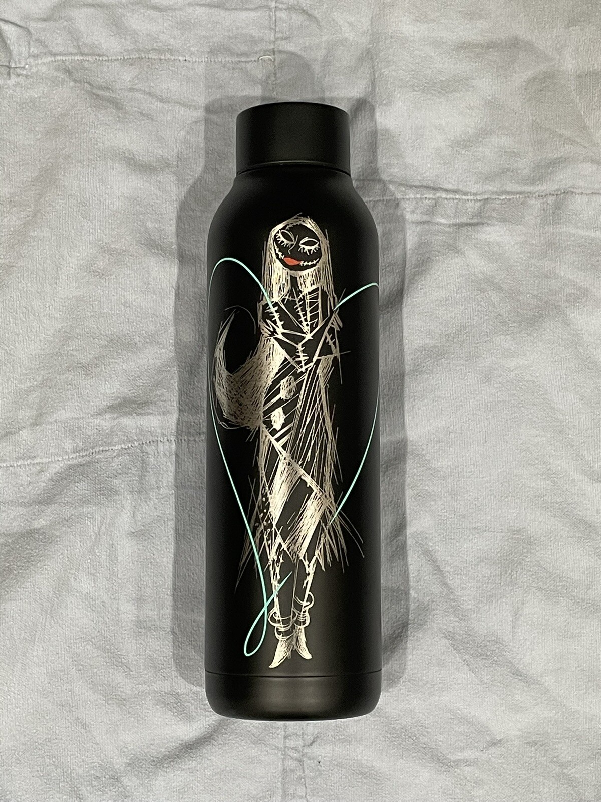 NEW Disney Parks Nightmare Before Christmas Stainless Black Water Bottle - Sally