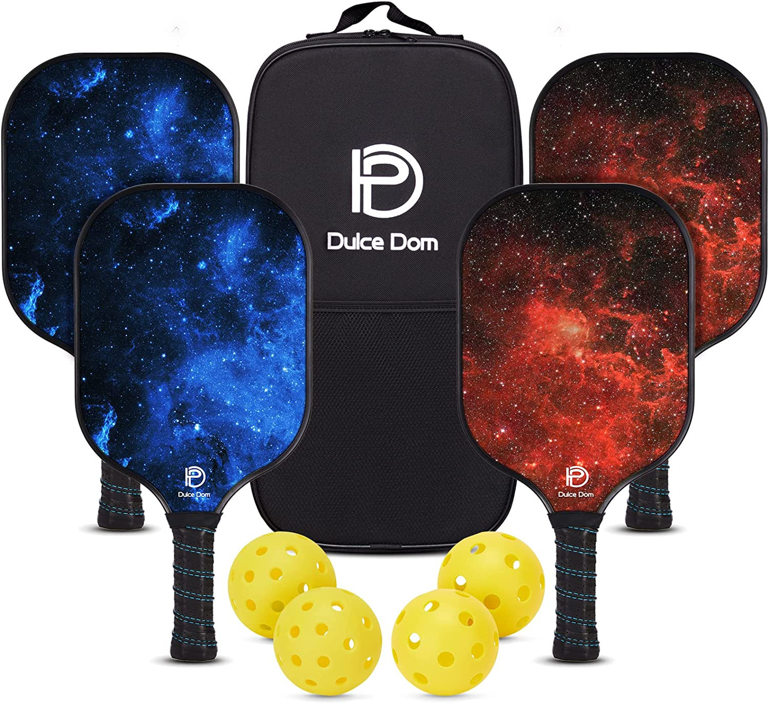 Pickleball Paddles Set of 2/4 - USAPA Approved, 4 Indoor Outdoor Pickleball