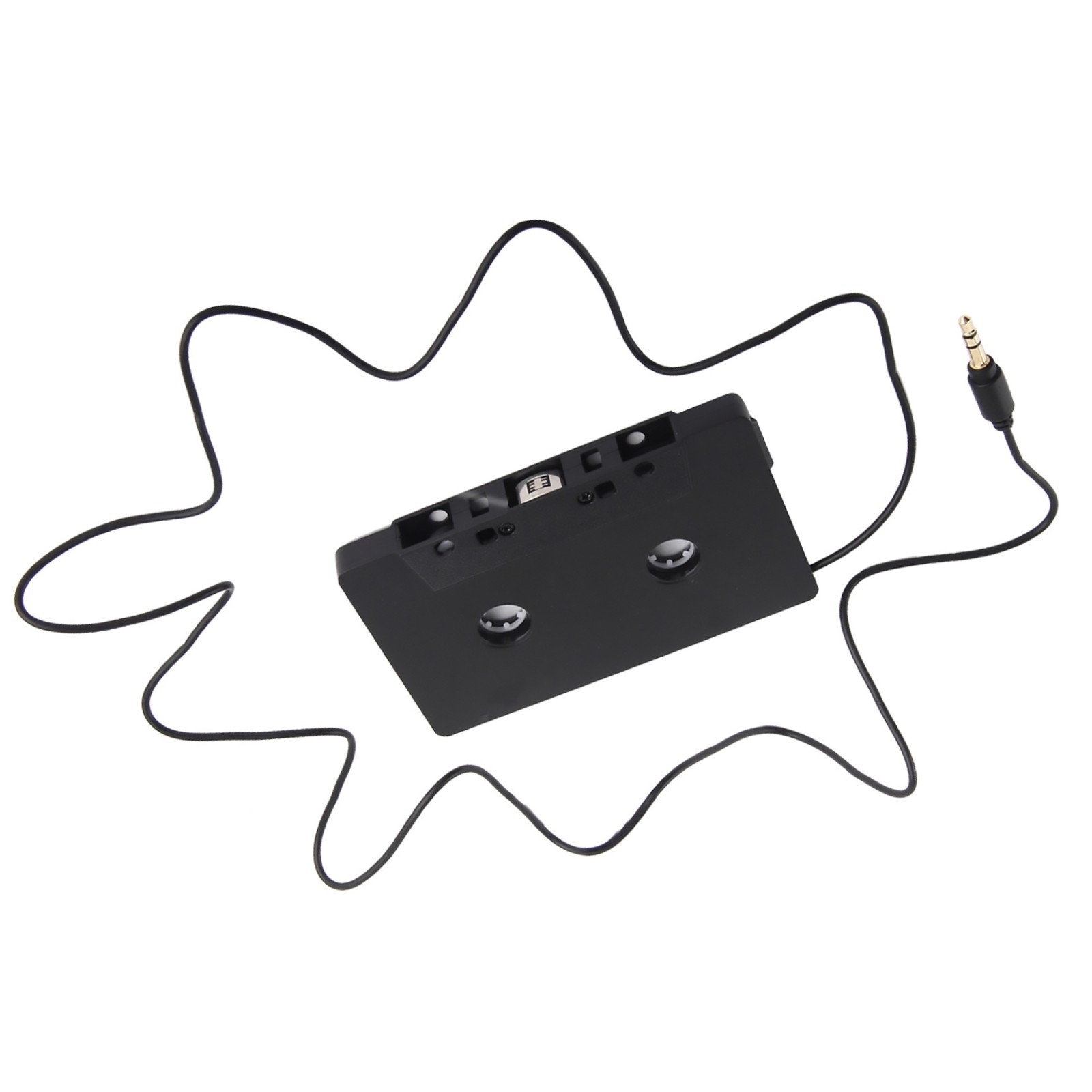 1M Audio Cable 3.5mm Car AUX Cassette Type Adapter For CD Player Phone to Car