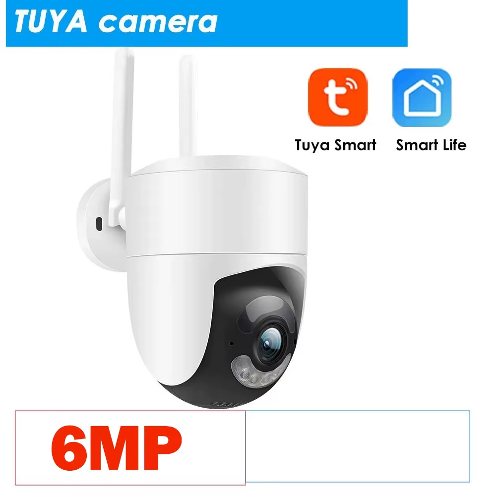 6MP Tuya Wifi Camera Outdoor 2.4G/5G Wifi Surveillance Camera Security Protectio