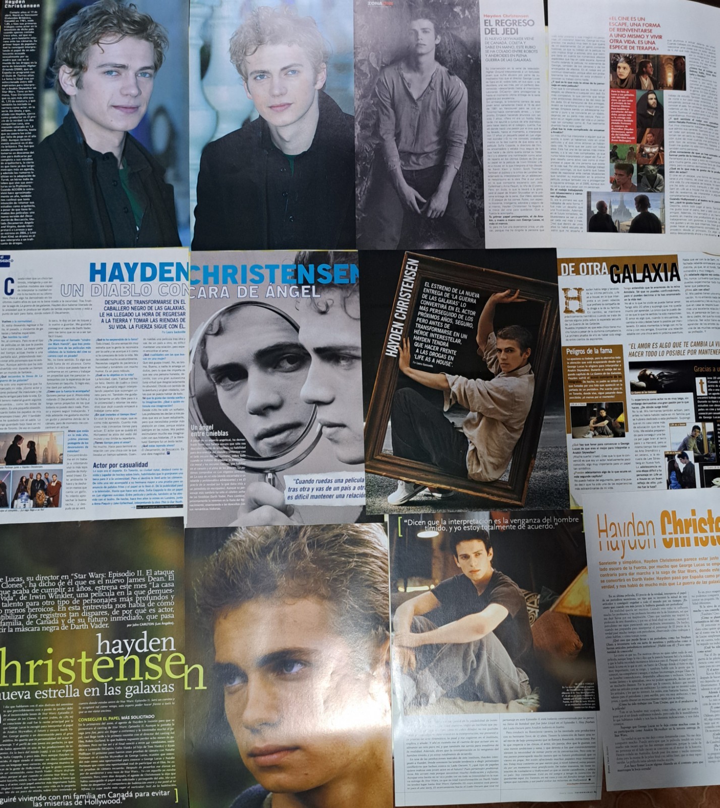Hayden Christensen magazines clippings