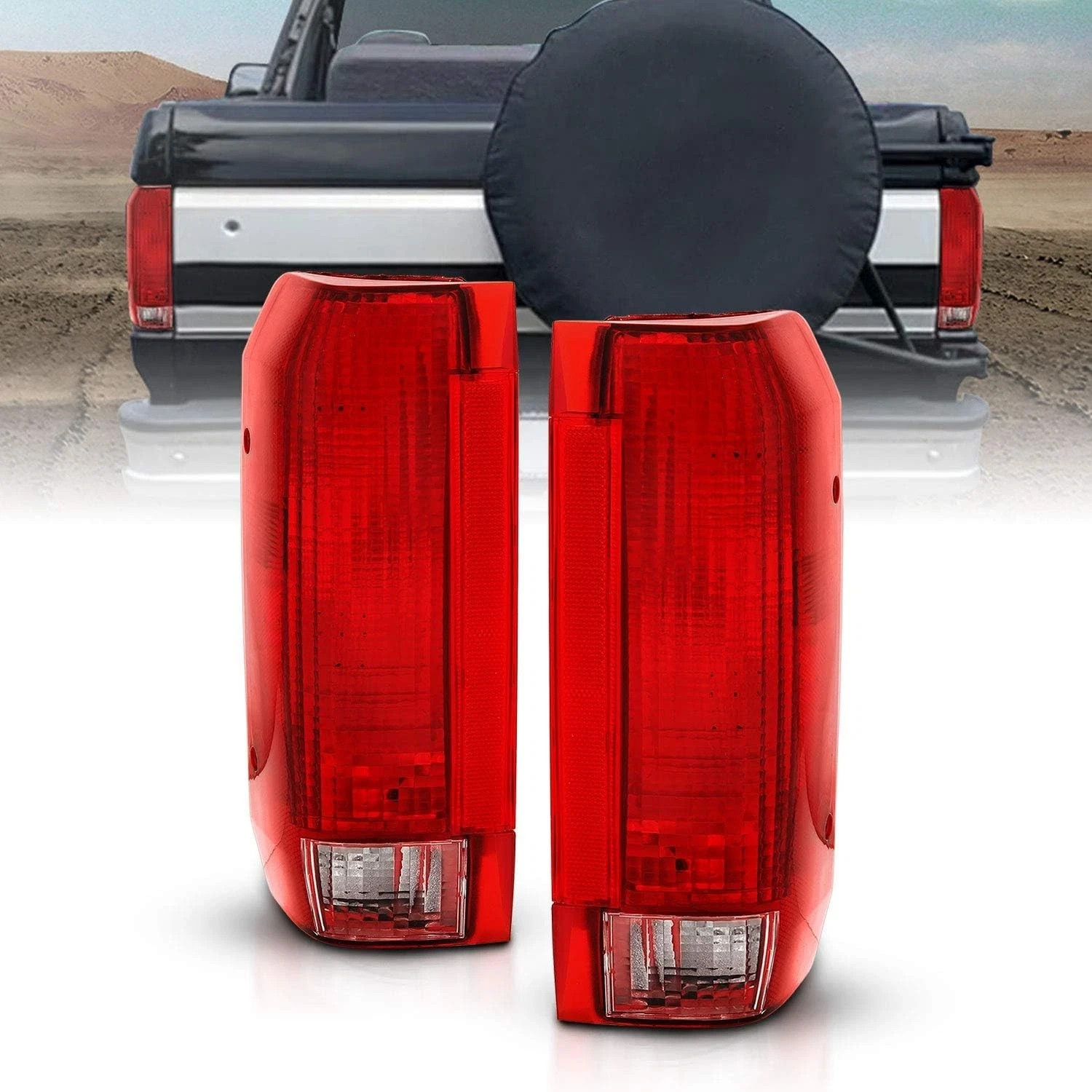 Red Replacement Tail Light Assembly Set for Ford Bronco / F150 F250 F350 Stylesi