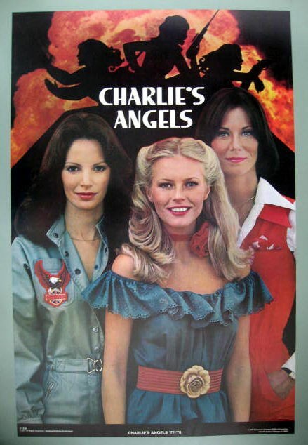 CHARLIE'S ANGELS Original TV Show Cast 1977-78 Vintage Poster near MINT