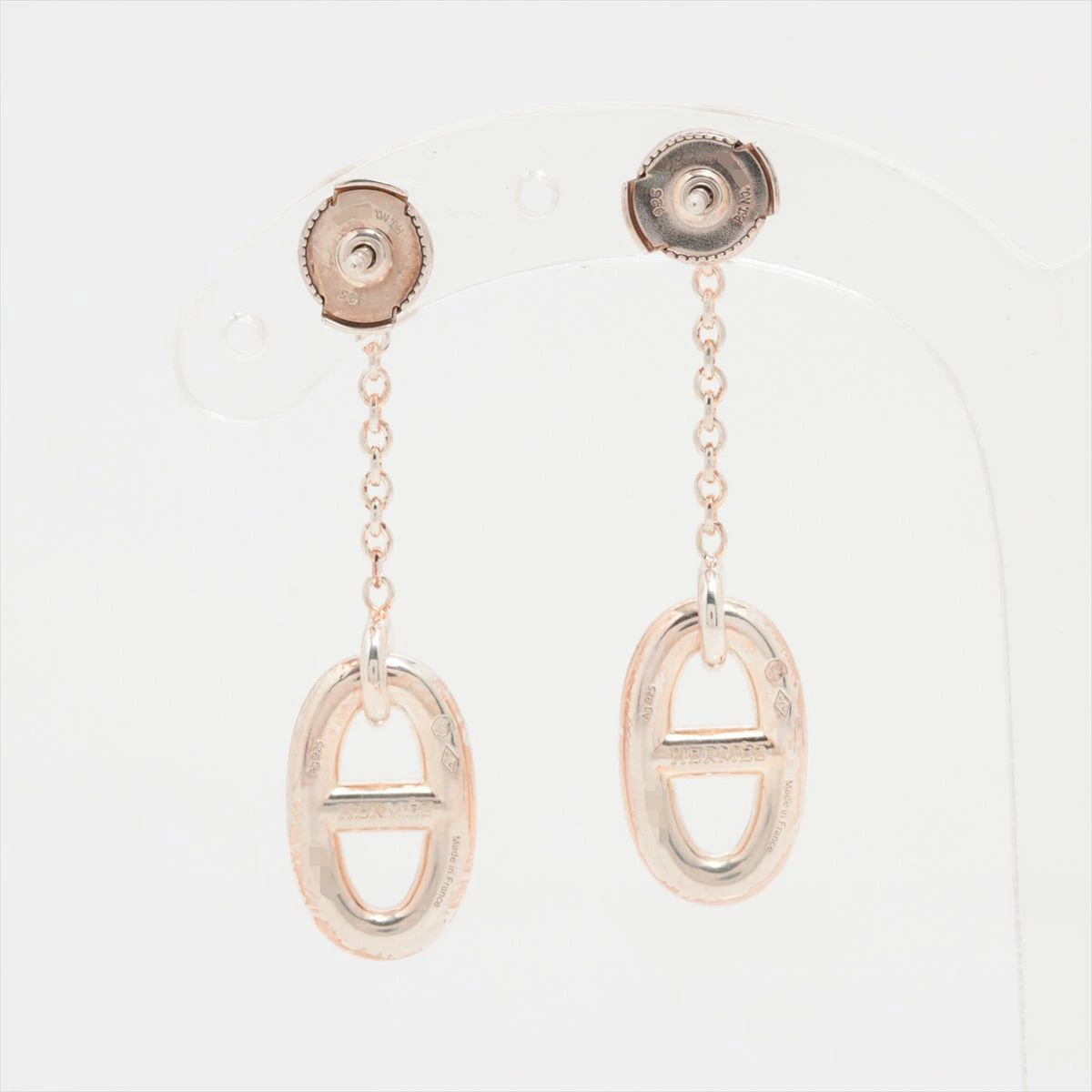 Used Hermes Chain D Ancre Earrings (for both ears) 925 6.9g Silver