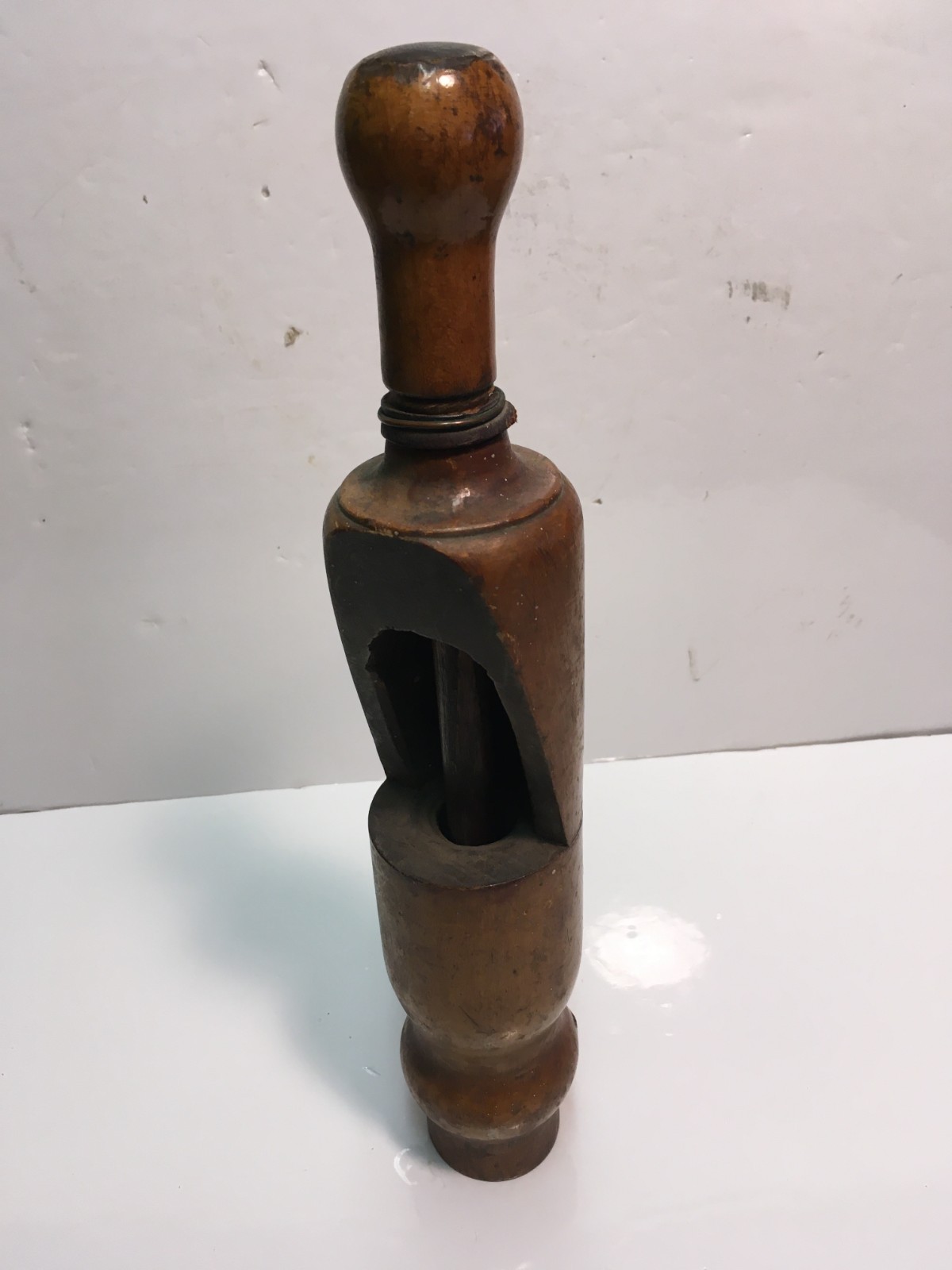 Antique French Wooden Wine Bottle Corker- Circa 1800s