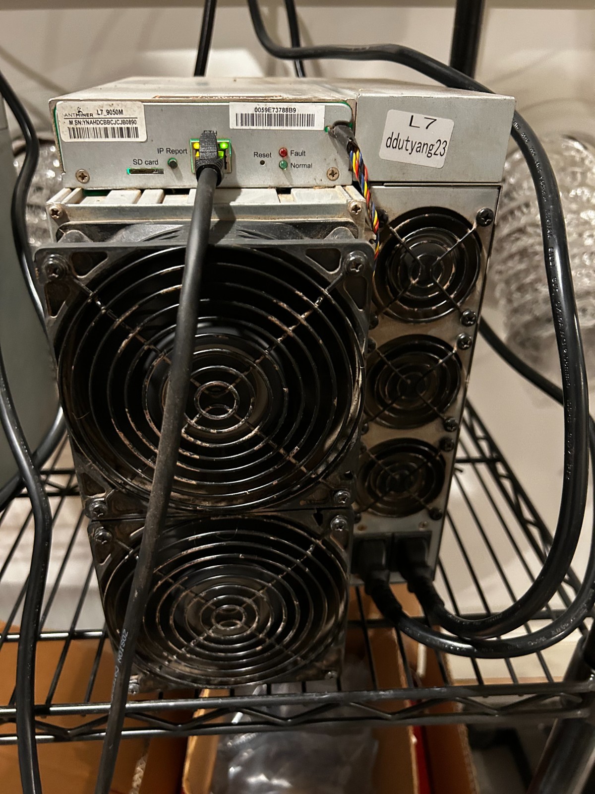 Bitmain Antminer L7 9050MH/s Scrypt Miner - Doge & Litecoin - located in USA