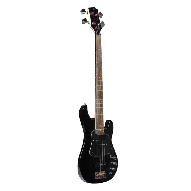 Stagg 26078 Silver Ray P Style Electric Bass Guitar - Black