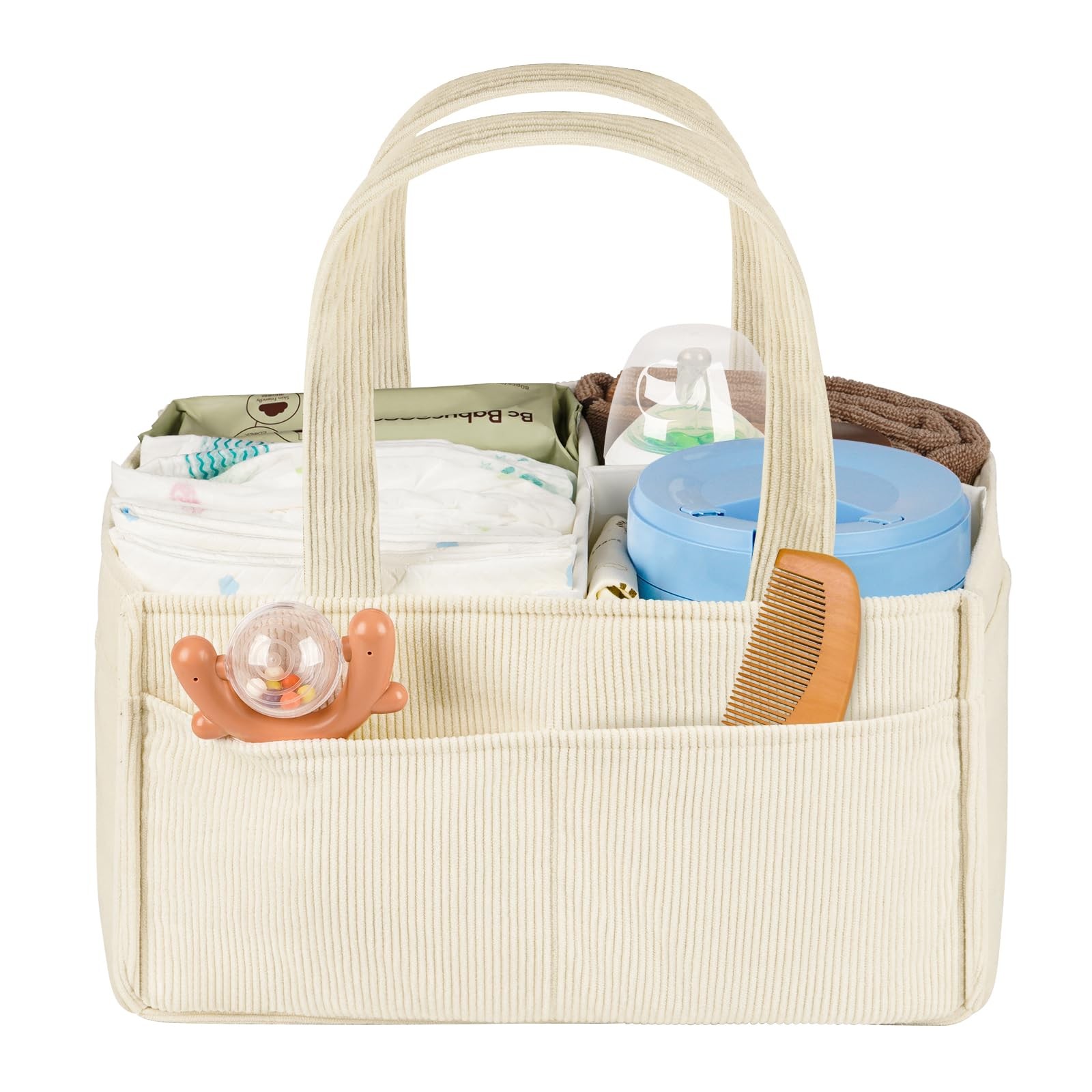 Baby Diaper Caddy Organizer - Portable Nursery Storage Basket for Newborn Ess...