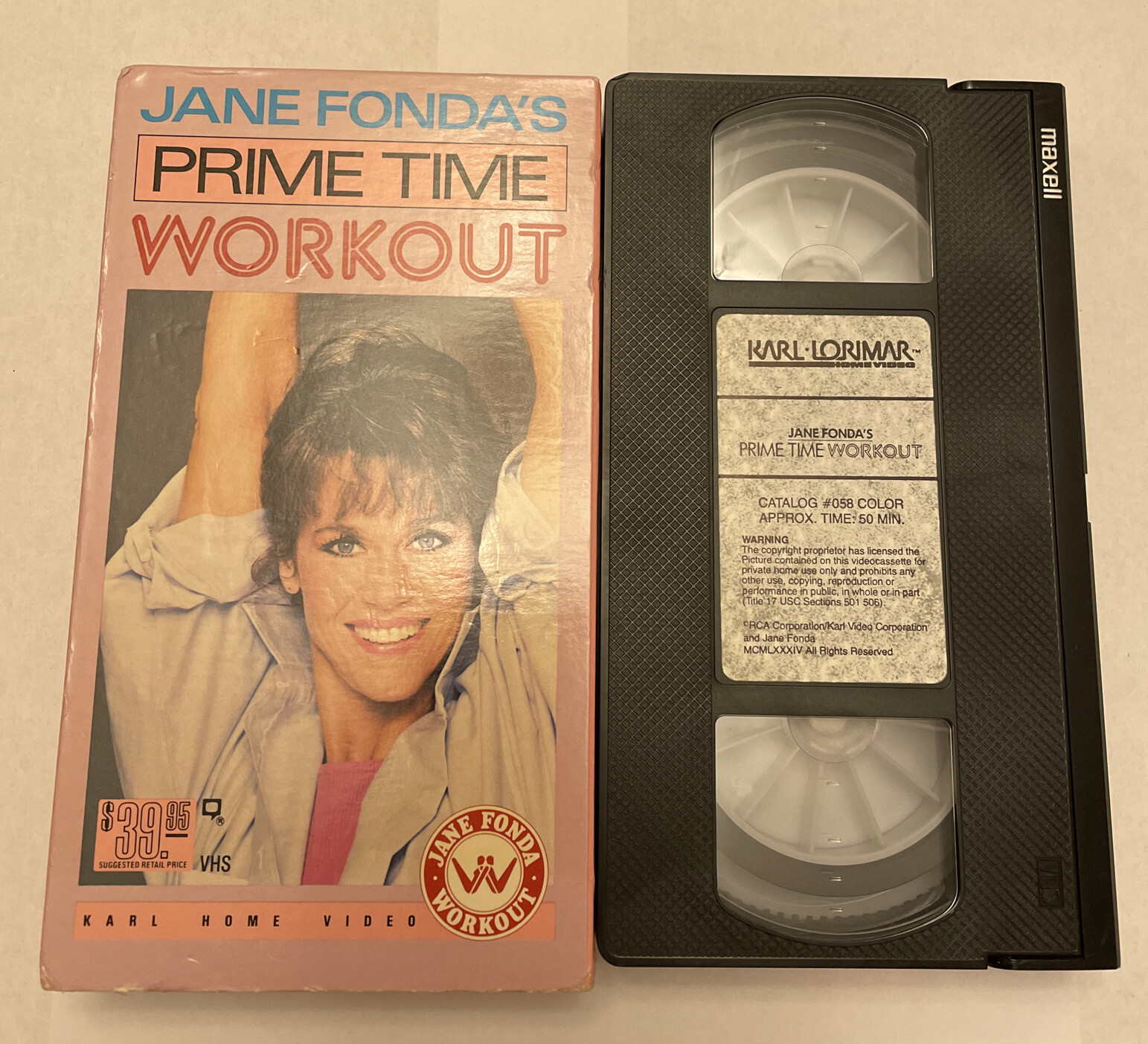 Jane Fonda's Prime Time Workout VHS Video (1984) Exercise Video