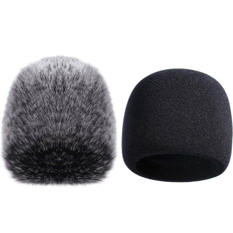 2 Pcs New  Microphone Furry Windscreen Muff Wind Cover Foam Cover for Blue Yeti;