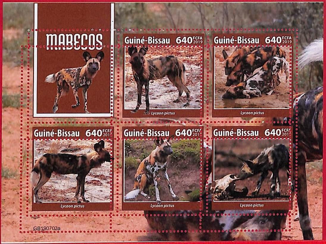 A5209 - GUINE-BISSAU - ERROR MISPERF Stamp Sheet - 2019 - Animals