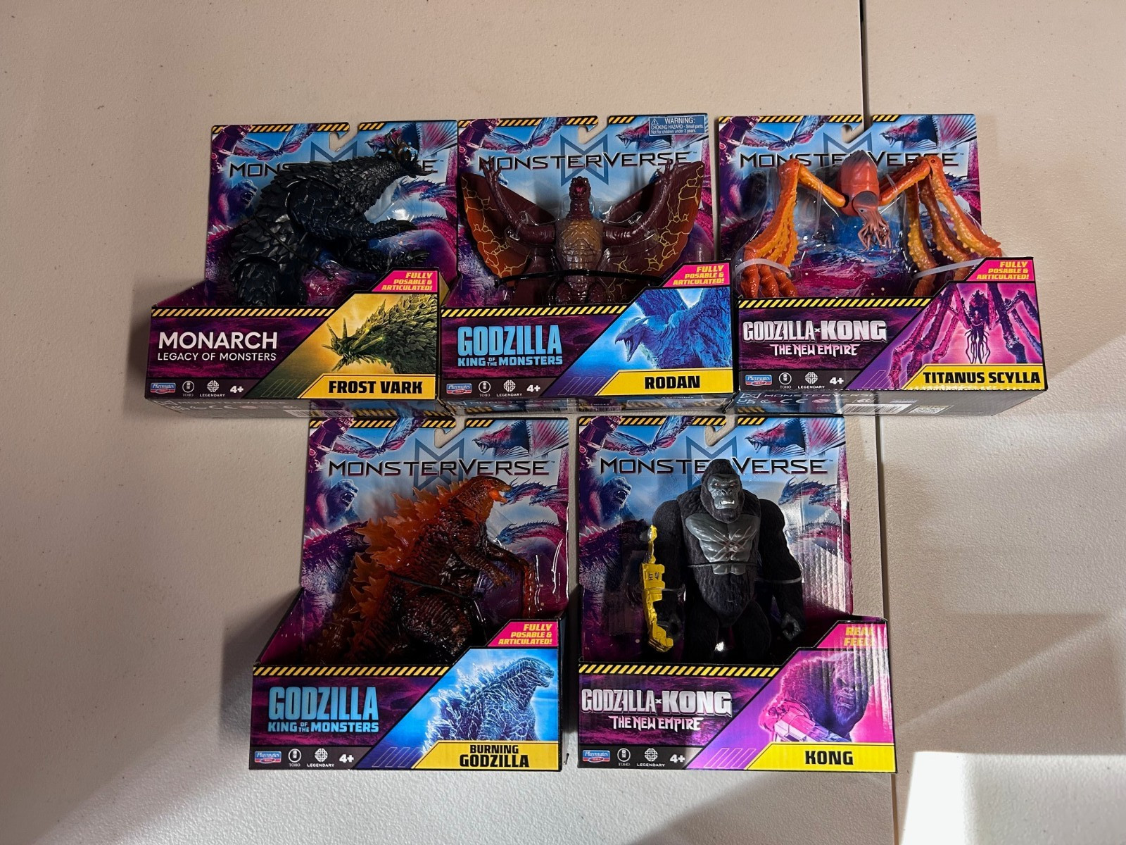Monsterverse Godzilla x Kong SCYLLA, BURNING GODZILLA,  Rodan, Kong, Frost Vark