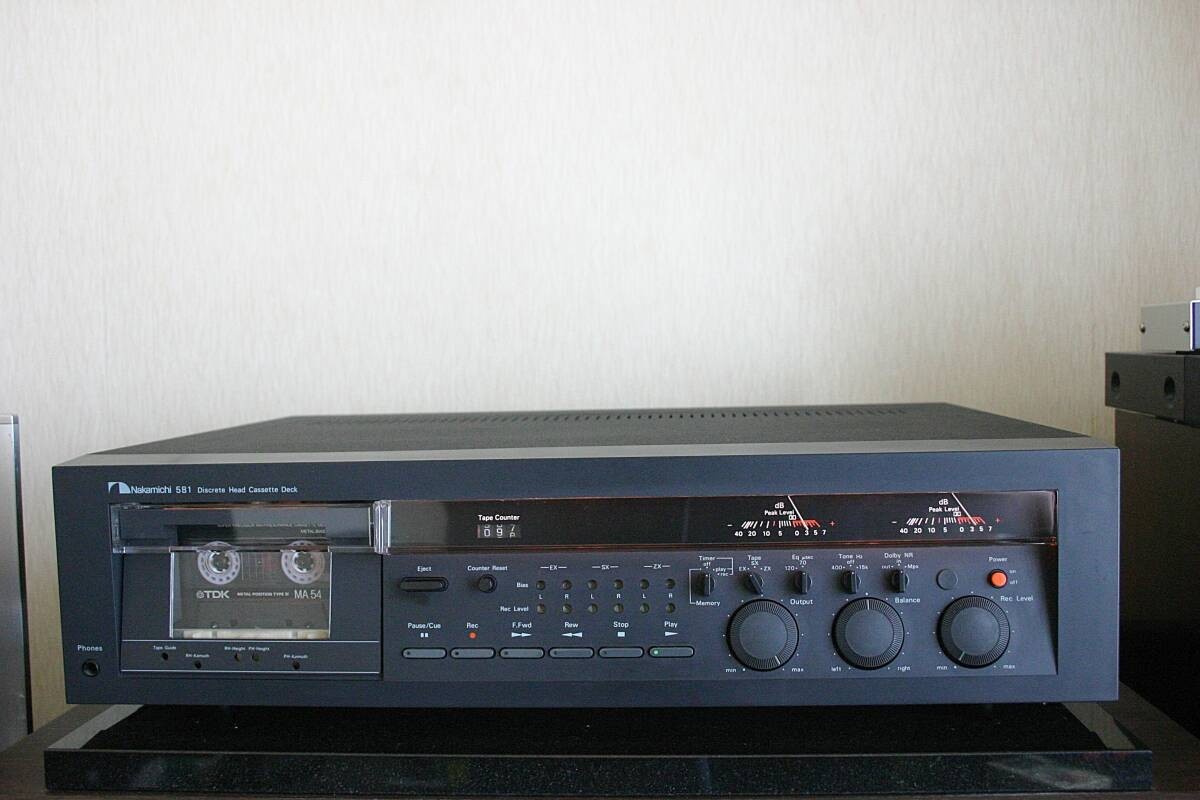 Nakamichi 581 Discrete 3-Head Cassette Deck Restored Serviced Fully Functional