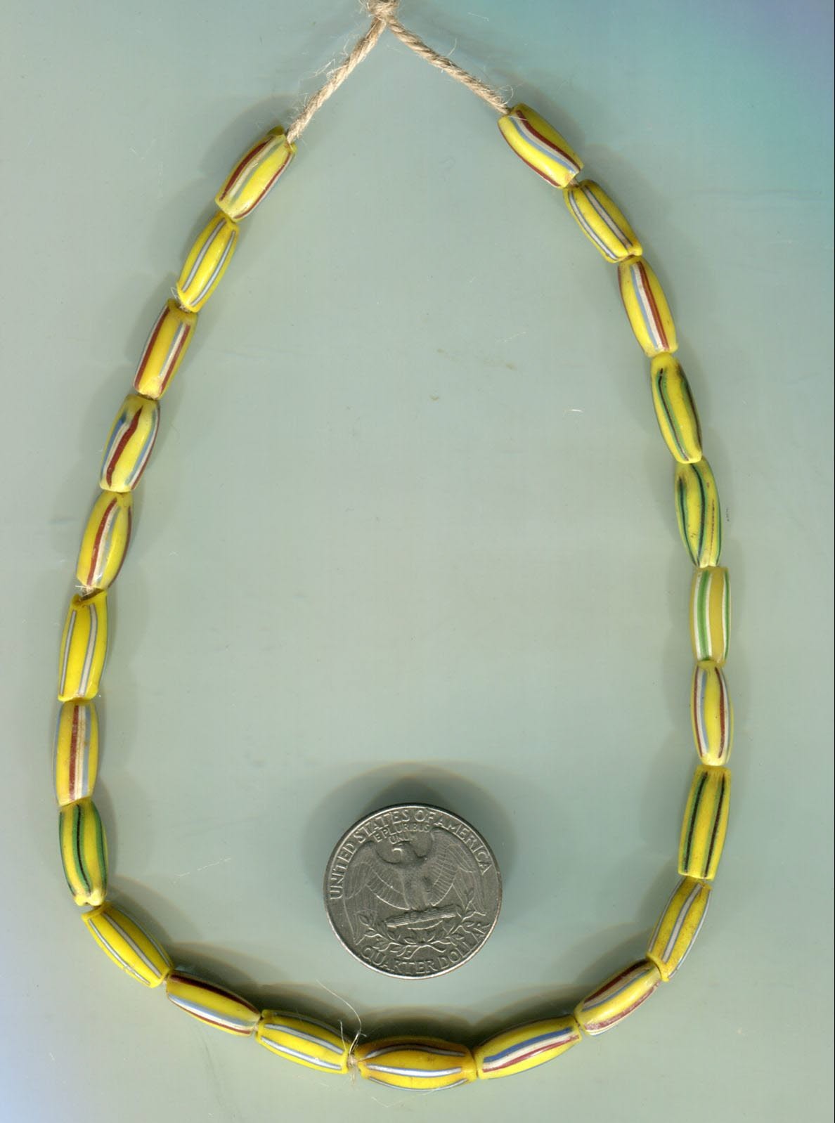 African Trade beads Vintage Antique Venetian glass old striped melon beads