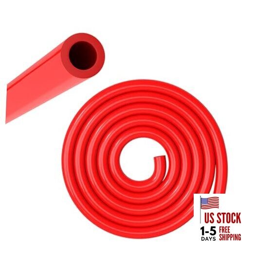 3/8" (10mm) ID Silicone Vacuum Tubing Hose Line 5FT 130PSI 3/8"(10mm)-5FT Red