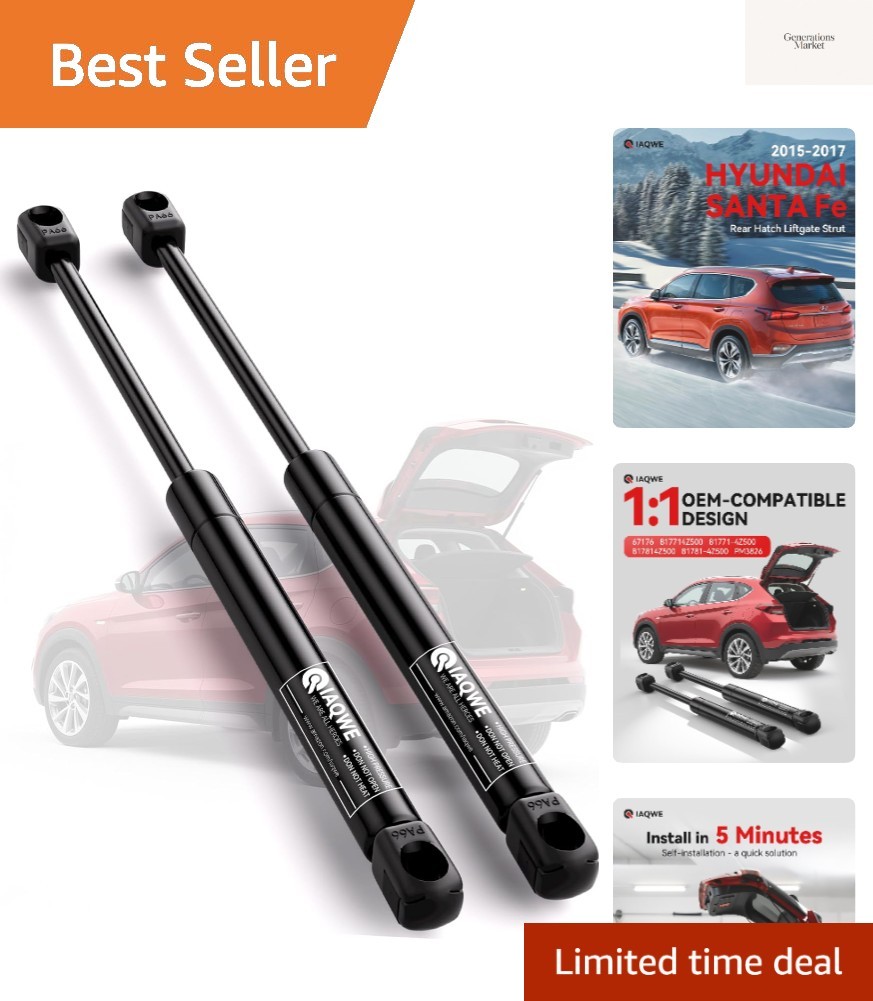 PM3826 Rear Hatch Struts for Hyundai Santa Fe Sport 2015 2016 2017, Trunk Lif...