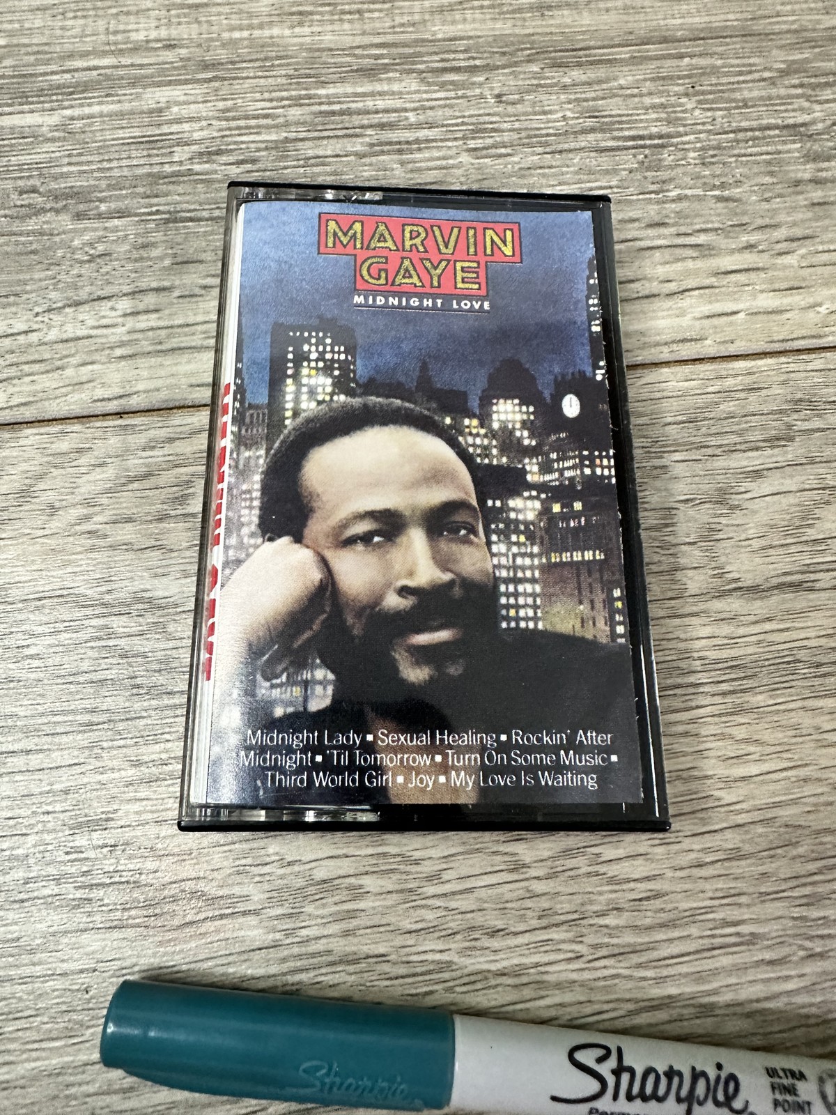 Vintage Marvin Gaye Cassette Midnight Love 1982 Album Soul Funk R&B Columbia