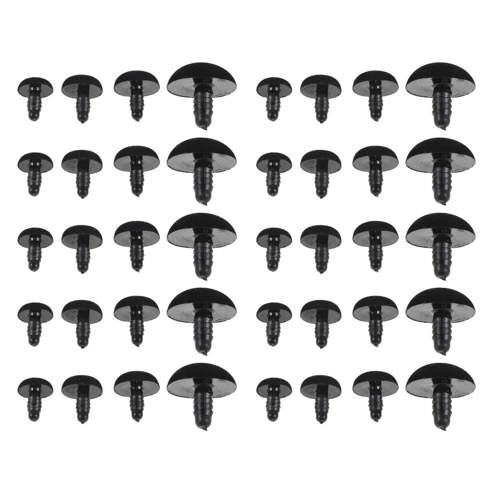  40pcs Plastic Oval Noses: Simulated Small Safety Flocking Nose Inserts For