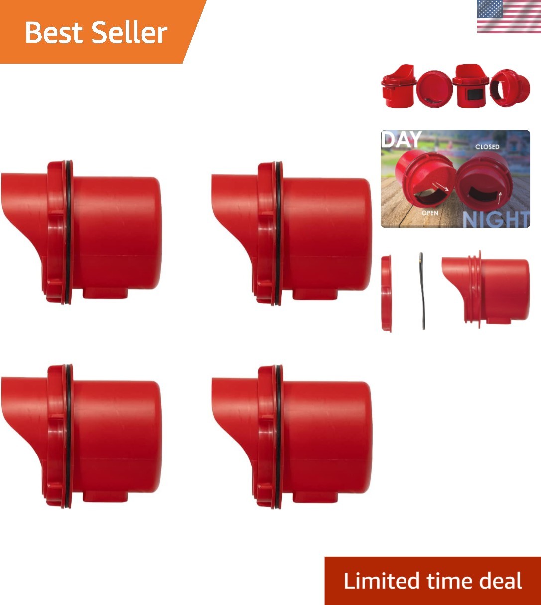 Transform Your Containers: DIY Medium Feeder Kit for Backyard Birds - 4 Ports