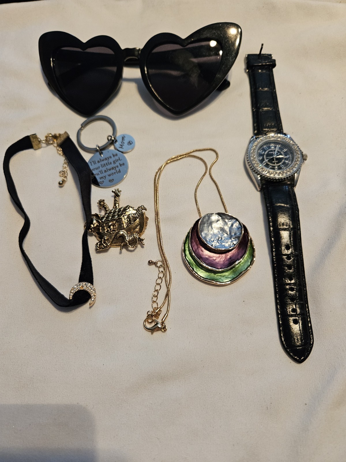 Mix Jewelry Lot Choker Pins Watch Key Chain