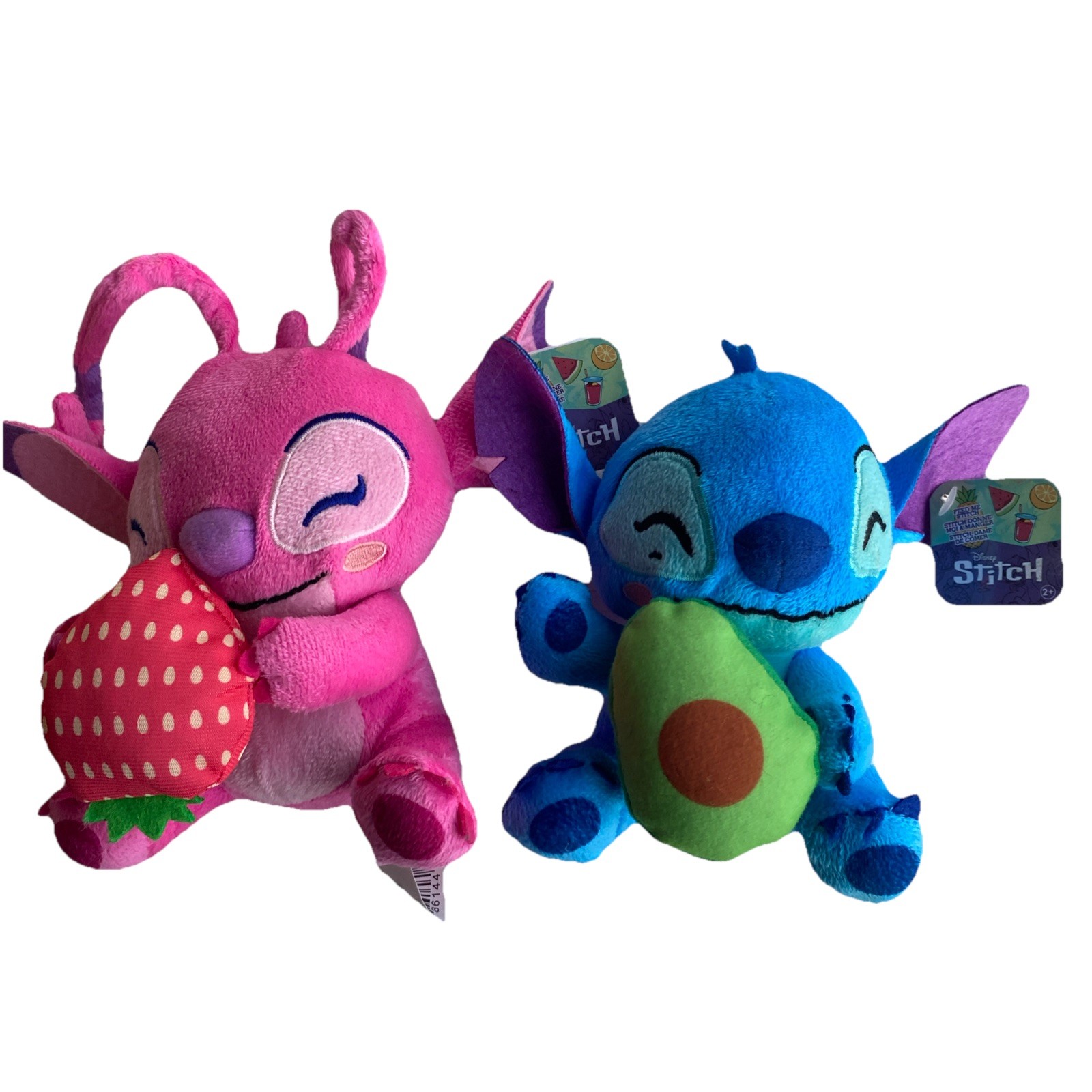Disney Lilo & Stitch PINK ANGEL with STITCH 6" Plush Feed Me Lot