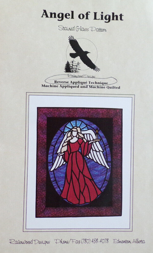 Ravenwood Designs Angel of Light Quilt Wall Pattern Stained Glass 28"x35" Unused