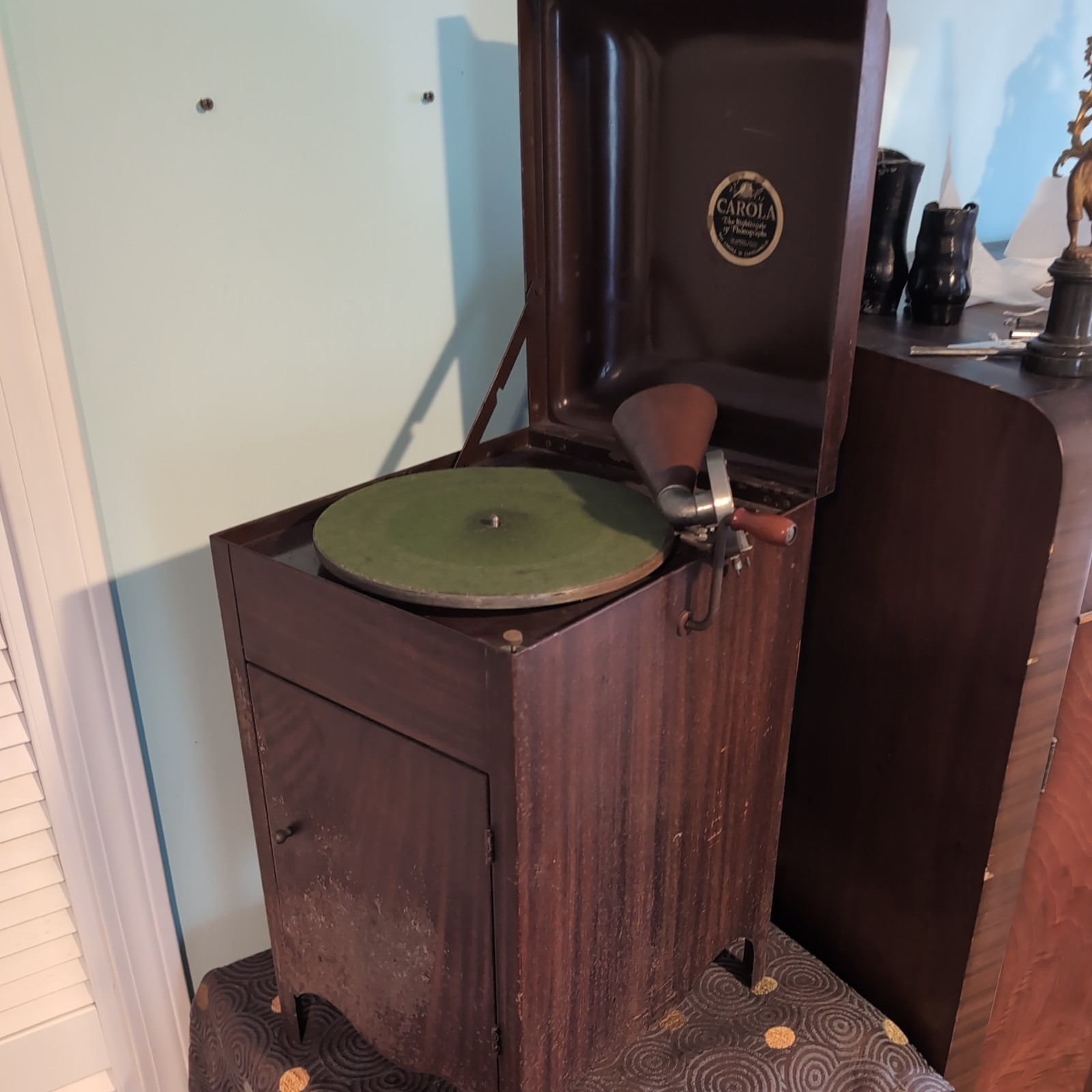 Carola Co. Nightingale Phonograph c. 1920 Tested