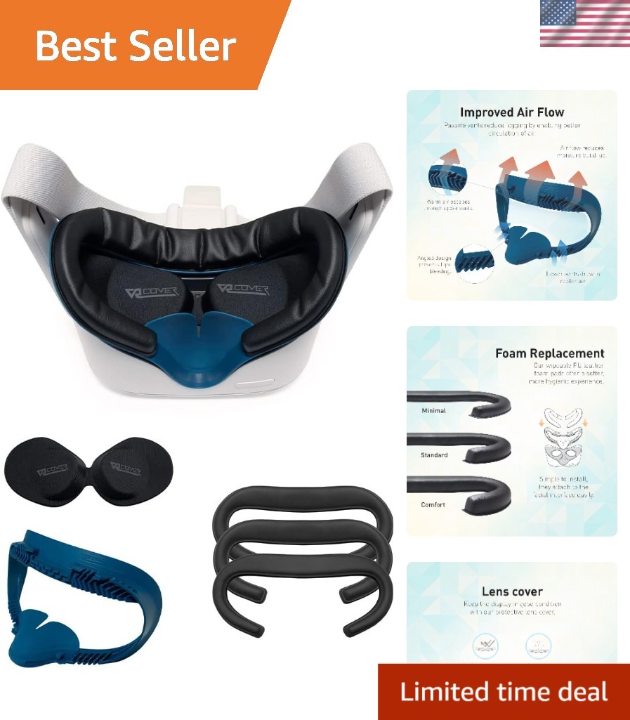 Meta Quest 2 Comfort Interface & Vented Foam - Enhance Your VR Gaming Experience