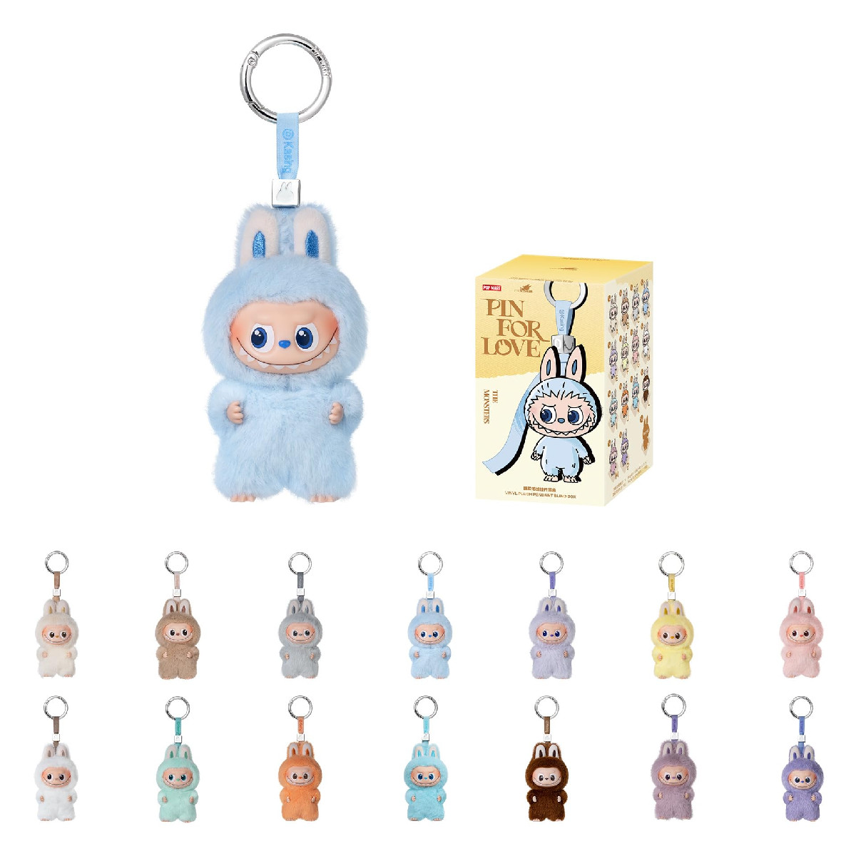 POP MART The Monster PIN for Love Series Blind Box - Vinyl Plush Pendant (A-M)